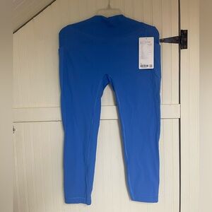 NEW Lululemon Blue High-Rise Cropped Leggings With Pockets